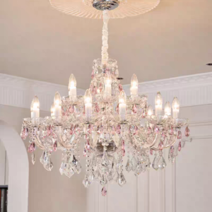 Pink Crystal Ceiling Light