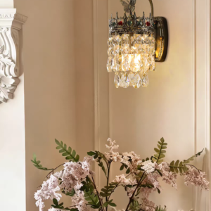 Bronze Crystal Wall Lamp